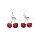 Wholesale Jewelry Simulation Cherry Keychain Fruit Pendant Accessories Key Chain Keychains JoyasDeChina Red earrings Wholesale Jewelry JoyasDeChina Joyas De China