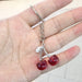 Wholesale Jewelry Simulation Cherry Keychain Fruit Pendant Accessories Key Chain Keychains JoyasDeChina Red keychain Wholesale Jewelry JoyasDeChina Joyas De China