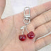 Wholesale Jewelry Simulation Cherry Keychain Fruit Pendant Accessories Key Chain Keychains JoyasDeChina Red pendant Wholesale Jewelry JoyasDeChina Joyas De China