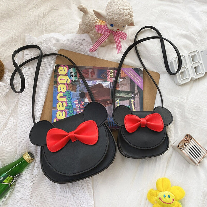 Wholesale kids Bright Sequin Bow PU Shoulder Bag JDC-SD-Hanc001 Shoulder Bags 韩创 L black Wholesale Jewelry JoyasDeChina Joyas De China