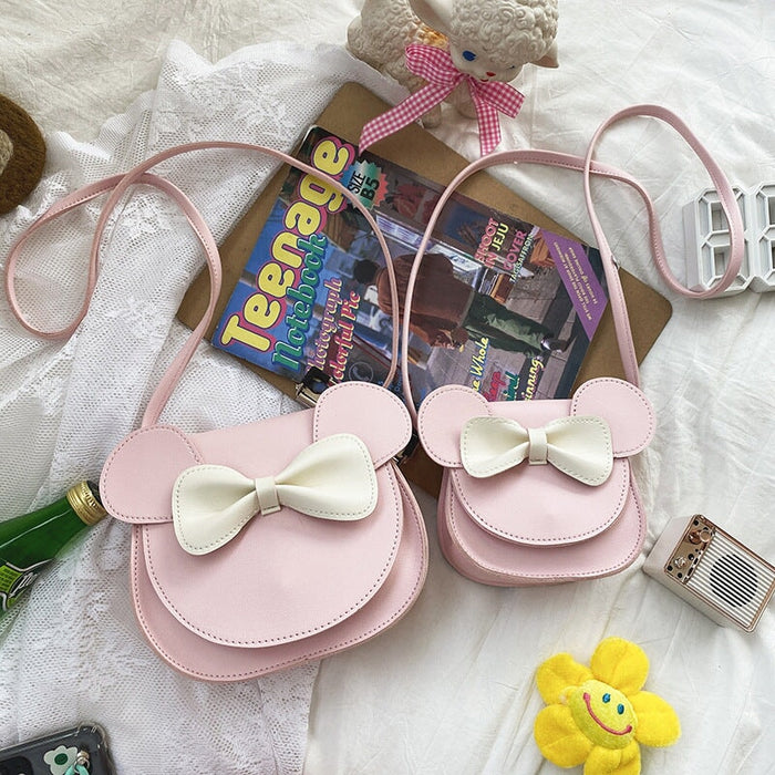 Wholesale kids Bright Sequin Bow PU Shoulder Bag JDC-SD-Hanc001 Shoulder Bags 韩创 L pink Wholesale Jewelry JoyasDeChina Joyas De China