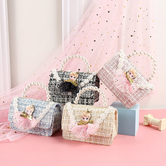 Wholesale lace pearl one-shoulder cross-bag children's bag JDC-SD-HY086 Shoulder bag 昊颜 Wholesale Jewelry JoyasDeChina Joyas De China