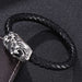 Wholesale Leather Braided Lion Stainless Steel Bracelet JDC-BT-RShen028 Bracelet 日盛 Wholesale Jewelry JoyasDeChina Joyas De China