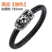 Wholesale Leather Braided Lion Stainless Steel Bracelet JDC-BT-RShen028 Bracelet 日盛 black 165mm Wholesale Jewelry JoyasDeChina Joyas De China