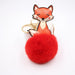 Wholesale Leather Fox Alloy Faux Fur Ball Pom Pom Keychain JDC-KC-Zuge008 Keychains 祖格 Wholesale Jewelry JoyasDeChina Joyas De China