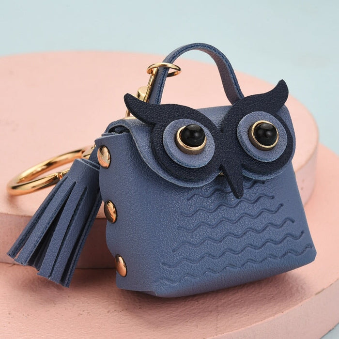 Wholesale Leather Owl Keychain JDC-KC-WS151 Keychains 围颂 Wholesale Jewelry JoyasDeChina Joyas De China