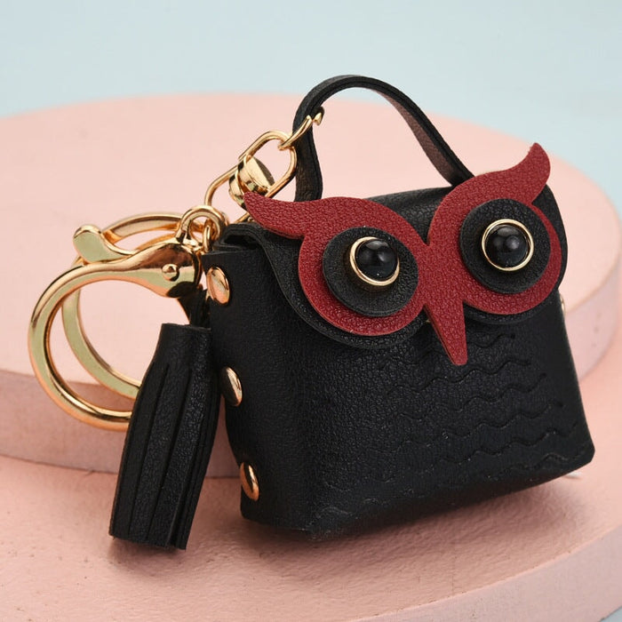 Wholesale Leather Owl Keychain JDC-KC-WS151 Keychains 围颂 Wholesale Jewelry JoyasDeChina Joyas De China