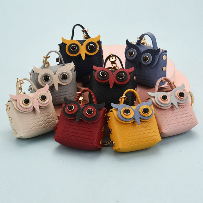 Wholesale Leather Owl Keychain JDC-KC-WS151 Keychains 围颂 Wholesale Jewelry JoyasDeChina Joyas De China