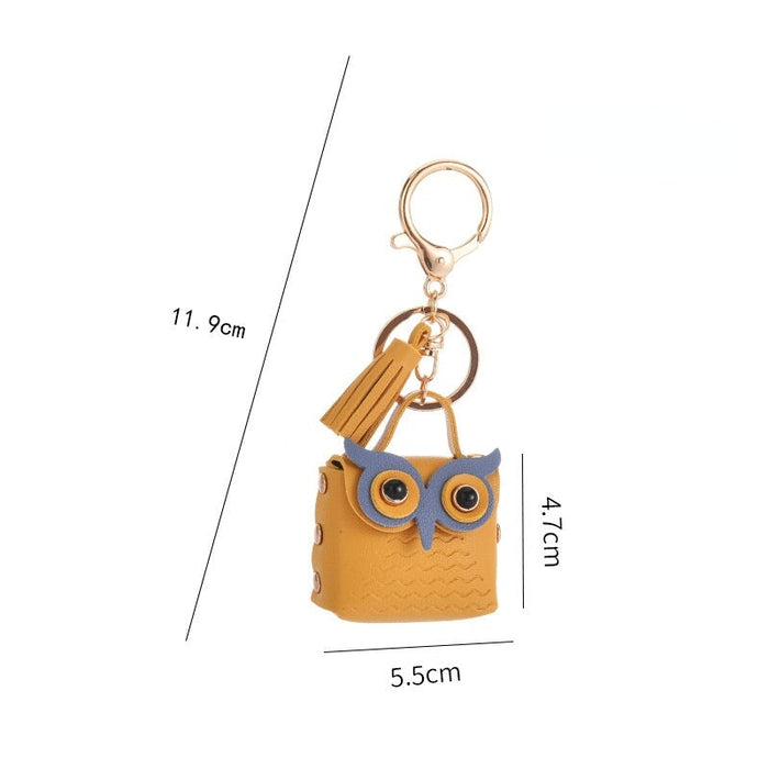 Wholesale Leather Owl Keychain JDC-KC-WS151 Keychains 围颂 Wholesale Jewelry JoyasDeChina Joyas De China