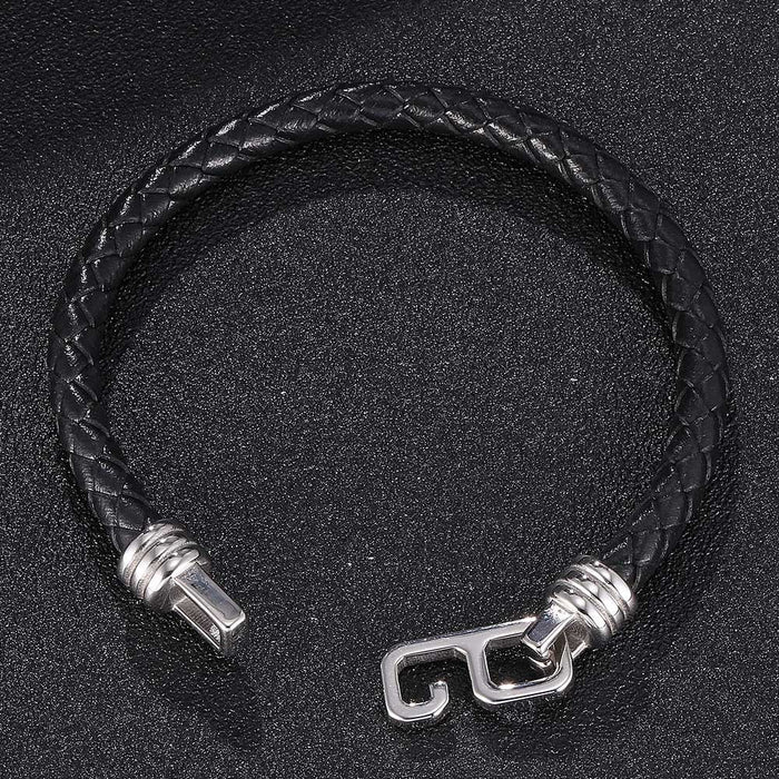 Wholesale Leather Stainless Steel Snap Bracelet JDC-BT-RShen032 Bracelet 日盛 Wholesale Jewelry JoyasDeChina Joyas De China