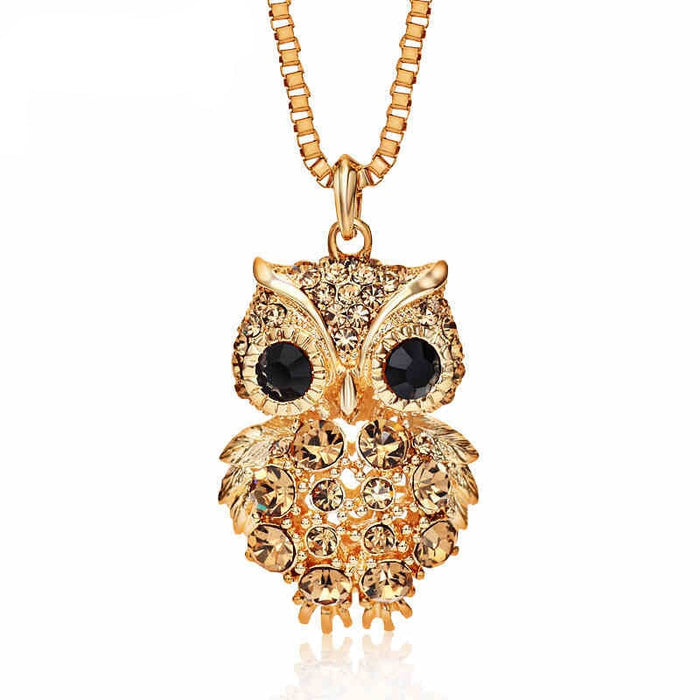 Wholesale long gold owl sweater alloy necklace JDC-NE-Jiaow005 Necklaces 娇婉 Wholesale Jewelry JoyasDeChina Joyas De China