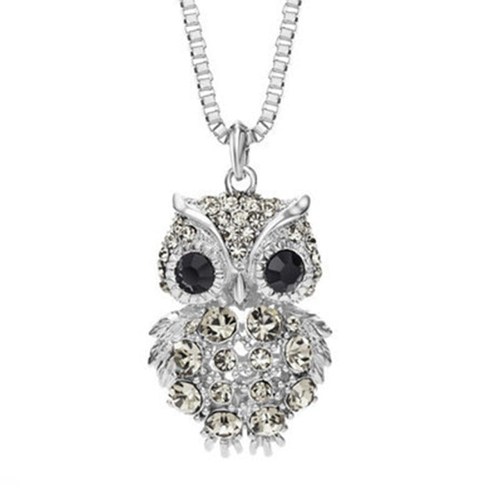 Wholesale long gold owl sweater alloy necklace JDC-NE-Jiaow005 Necklaces 娇婉 White gold Wholesale Jewelry JoyasDeChina Joyas De China