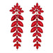 Wholesale long tassel crystal earrings JDC-ES-GSDB027 Earrings 丹比华比 red Wholesale Jewelry JoyasDeChina Joyas De China