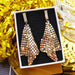 Wholesale long two-piece gold earrings JDC-ES-Sideng033 Earrings 思登 Wholesale Jewelry JoyasDeChina Joyas De China