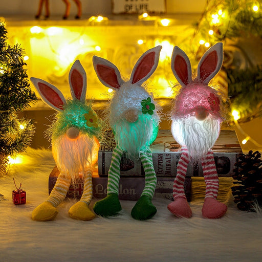 Wholesale luminous faceless doll with lights Easter bunny doll EVA cloth ornament JDC-OS-GangL005 Ornaments 港恋 Wholesale Jewelry JoyasDeChina Joyas De China