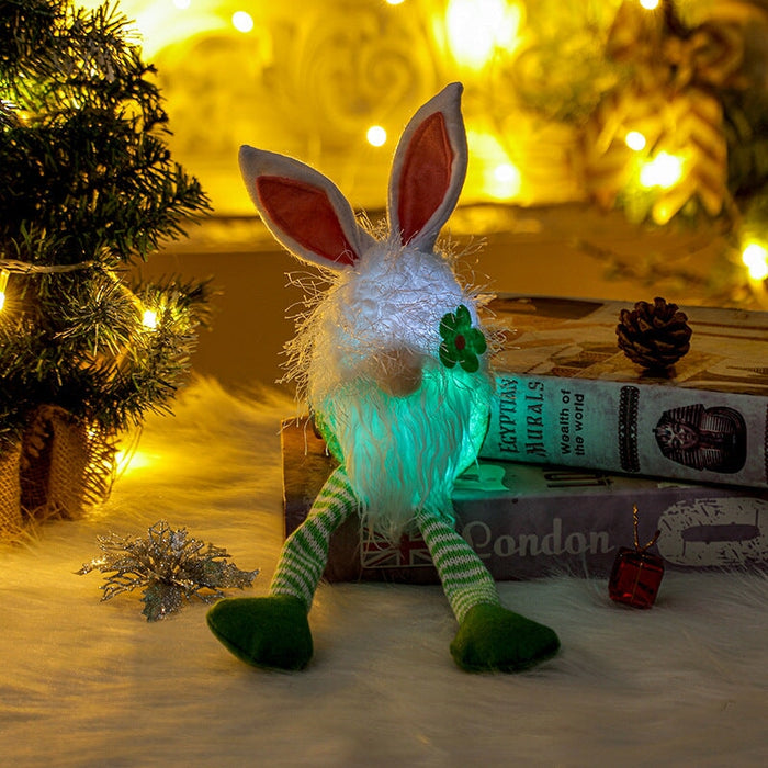 Wholesale luminous faceless doll with lights Easter bunny doll EVA cloth ornament JDC-OS-GangL005 Ornaments 港恋 green 35cmX8cm Wholesale Jewelry JoyasDeChina Joyas De China