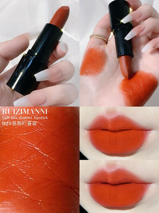 Wholesale matte caramel red brown velvet matte lipstick JDC-MK-Minf003 lipstick 闵妃 02 Wholesale Jewelry JoyasDeChina Joyas De China