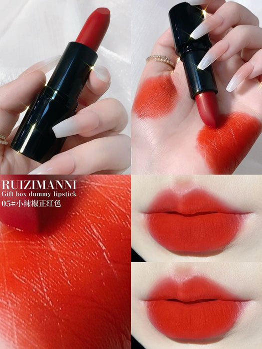 Wholesale matte caramel red brown velvet matte lipstick JDC-MK-Minf003 lipstick 闵妃 05 Wholesale Jewelry JoyasDeChina Joyas De China