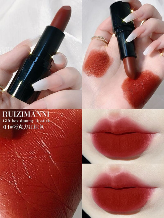 Wholesale matte caramel red brown velvet matte lipstick JDC-MK-Minf003 lipstick 闵妃 Wholesale Jewelry JoyasDeChina Joyas De China