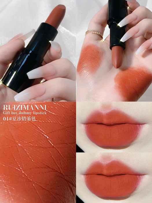 Wholesale matte caramel red brown velvet matte lipstick JDC-MK-Minf003 lipstick 闵妃 Wholesale Jewelry JoyasDeChina Joyas De China