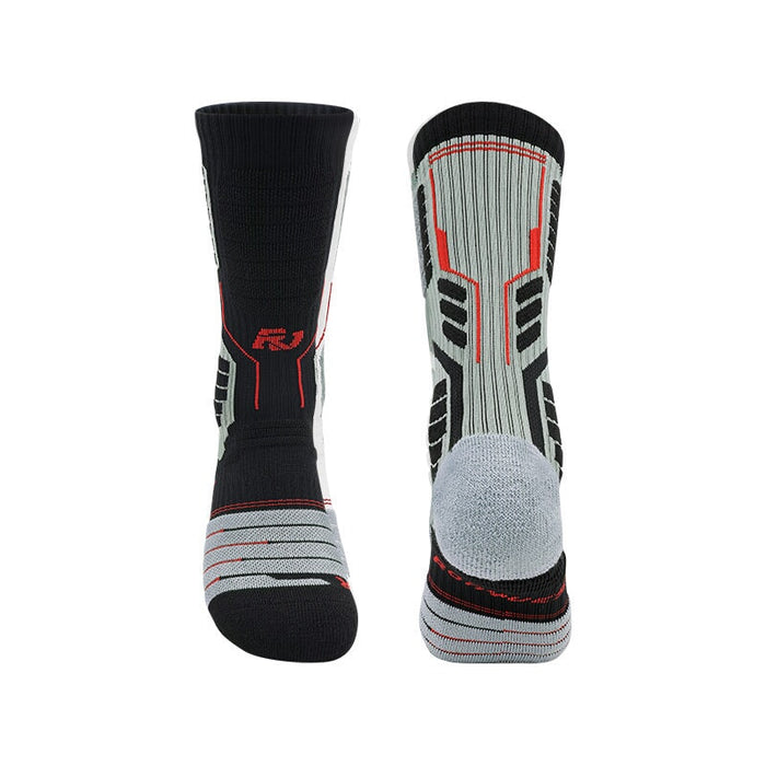 Wholesale Men's Basketball Socks Cotton Mid-Length Socks Sports Socks JDC-SK-LingTu012 Sock 领途 grey black 38-44 Wholesale Jewelry JoyasDeChina Joyas De China