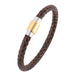 Wholesale Men's Leather Braided Stainless Steel Bracelet JDC-BT-RShen014 Bracelet 日盛 Wholesale Jewelry JoyasDeChina Joyas De China