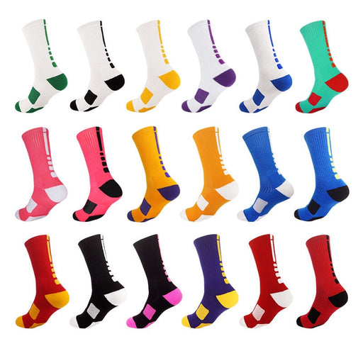 Wholesale Men's Sweat Absorbent Breathable Polyester Mid-Length Basketball Socks JDC-SK-LingTu011 Sock 领途 Wholesale Jewelry JoyasDeChina Joyas De China