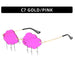 Wholesale Metal pc Color Fashion Frameless Cloud Lightning Sunglasses JDC-SG-XIa018 Sunglasses 锡安 C7 As shown Wholesale Jewelry JoyasDeChina Joyas De China