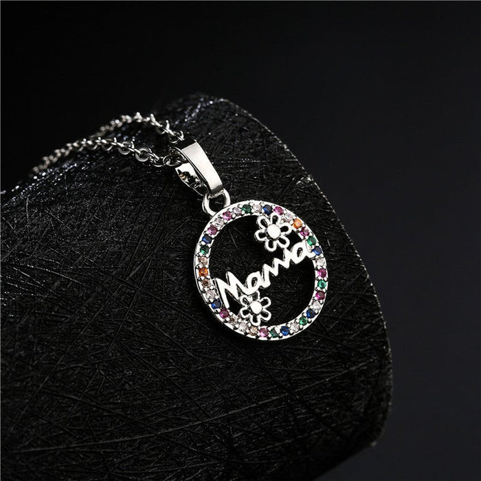 Wholesale Mother's Day Gift Sunflower Copper Zircon Necklace Female JDC-NE-AG132 Necklace 澳古 Wholesale Jewelry JoyasDeChina Joyas De China