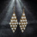 Wholesale Multilayer Pearl Metal Earrings JDC-ES-Daiq005 Earrings 黛茜 Wholesale Jewelry JoyasDeChina Joyas De China