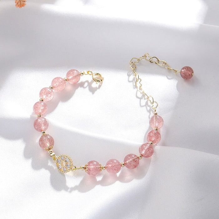 Wholesale Natural Strawberry Crystal Bracelet JDC-BT-Weiy004 Bracelet 唯逸 Wholesale Jewelry JoyasDeChina Joyas De China