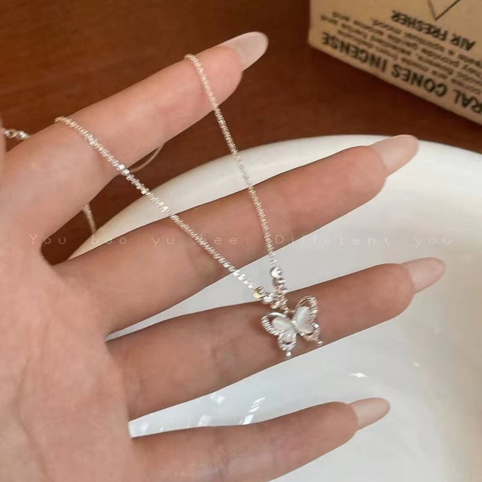 Wholesale Opal Butterfly Necklace Female Clavicle Chain Accessories Necklaces JoyasDeChina Wholesale Jewelry JoyasDeChina Joyas De China