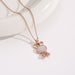 Wholesale Opal Rabbit Necklace Women's All-match Titanium Clavicle Chain Jewelry Necklaces JoyasDeChina 8117-Rose Gold Wholesale Jewelry JoyasDeChina Joyas De China