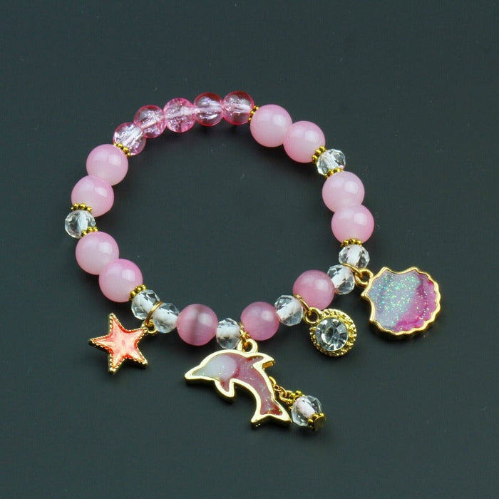 Wholesale Opal Rhinestone Alloy Multilayer Bracelet JDC-BT-Pfei001 Bracelet 璞菲 pink Wholesale Jewelry JoyasDeChina Joyas De China