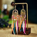 Wholesale Openwork Feather Alloy Rice Beads Tassel Boho Earrings JDC-ES-Daiq006 Earrings 黛茜 Wholesale Jewelry JoyasDeChina Joyas De China