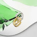 Wholesale Oval Circle Textured Electroplated Copper Earrings JDC-ES-YZM004 Earrings 伊之美 Wholesale Jewelry JoyasDeChina Joyas De China
