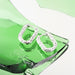 Wholesale Oval Circle Textured Electroplated Copper Earrings JDC-ES-YZM004 Earrings 伊之美 silver Wholesale Jewelry JoyasDeChina Joyas De China
