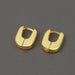 Wholesale Oval Electroplated Copper Gold Plated Silver Earrings JDC-ES-YZM006 Earrings 伊之美 Wholesale Jewelry JoyasDeChina Joyas De China