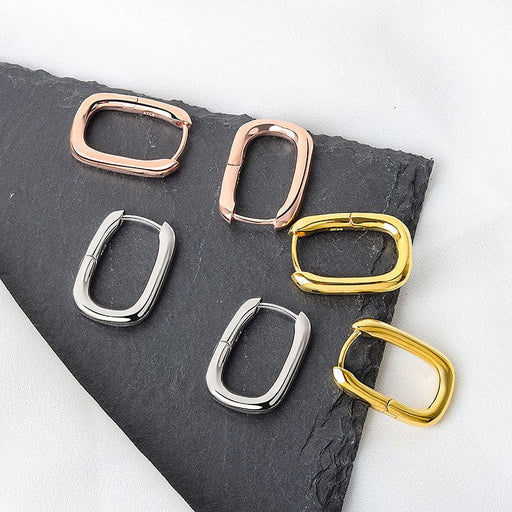 Wholesale Oval Plated Copper Earrings JDC-ES-YZM005 Earrings 伊之美 Wholesale Jewelry JoyasDeChina Joyas De China