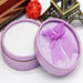 Wholesale Pearlescent Dark Texture Paper Round Jewelry Box JDC-JP-Fuyong009 Jewelry packaging 福永 purple 8.5*8.5*3.5cm Wholesale Jewelry JoyasDeChina Joyas De China