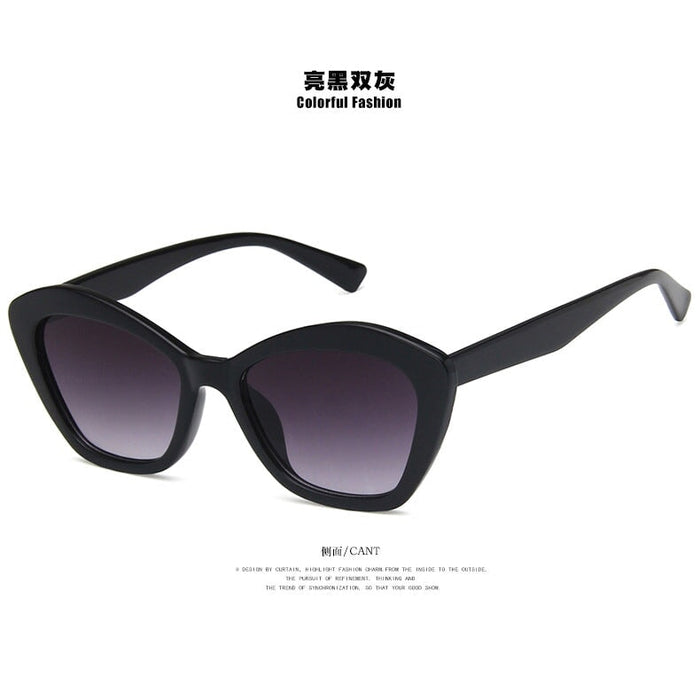 Wholesale Pentagonal Cat Eye Resin Sunglasses JDC-SG-PLS014 Sunglasses 普琳丝 black Wholesale Jewelry JoyasDeChina Joyas De China
