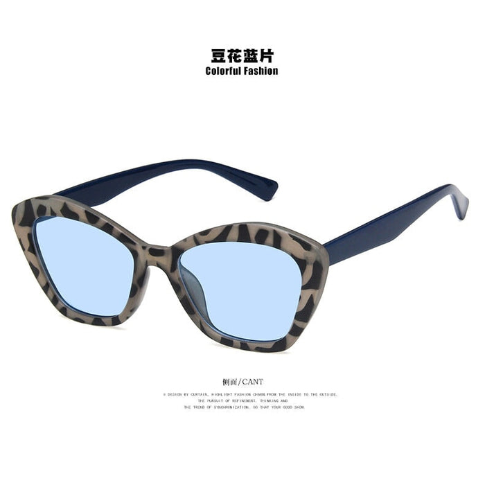 Wholesale Pentagonal Cat Eye Resin Sunglasses JDC-SG-PLS014 Sunglasses 普琳丝 blue Wholesale Jewelry JoyasDeChina Joyas De China