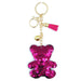 Wholesale PET Alloy Sequin Bear Keychain JDC-KC-DY011 Keychains 帝雁 Wholesale Jewelry JoyasDeChina Joyas De China