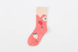 Wholesale pink combed cotton socks JDC-SK-Qihen008 Sock 圻恒 B one size Wholesale Jewelry JoyasDeChina Joyas De China