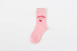 Wholesale pink combed cotton socks JDC-SK-Qihen008 Sock 圻恒 E one size Wholesale Jewelry JoyasDeChina Joyas De China