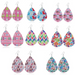 Wholesale pink pu leather earrings JDC-ES-ZL017 Earrings 钻拉 Wholesale Jewelry JoyasDeChina Joyas De China