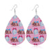 Wholesale pink pu leather earrings JDC-ES-ZL017 Earrings 钻拉 bowknot Wholesale Jewelry JoyasDeChina Joyas De China