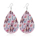 Wholesale pink pu leather earrings JDC-ES-ZL017 Earrings 钻拉 Rabbit Wholesale Jewelry JoyasDeChina Joyas De China