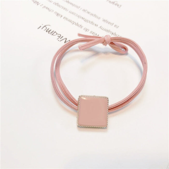 Wholesale pink rubber hair ring JDC-HS-Jiax003 Hair Scrunchies 佳芯 55# Wholesale Jewelry JoyasDeChina Joyas De China