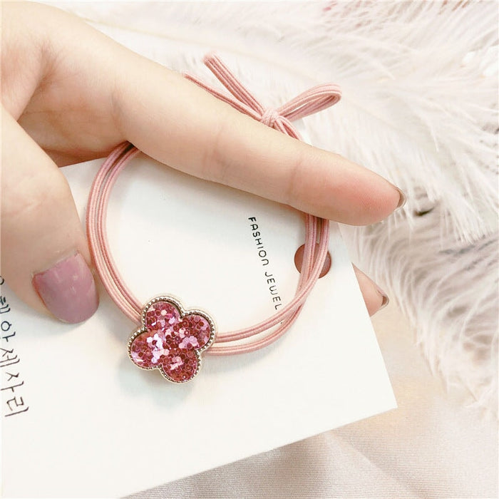 Wholesale pink rubber hair ring JDC-HS-Jiax003 Hair Scrunchies 佳芯 87-1# Wholesale Jewelry JoyasDeChina Joyas De China